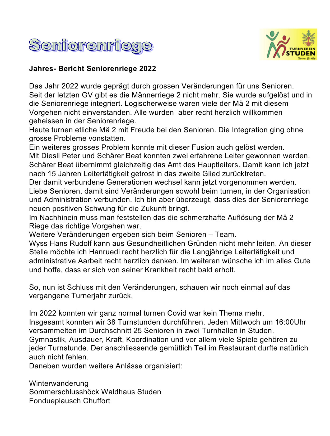 Bericht Senioren 2022